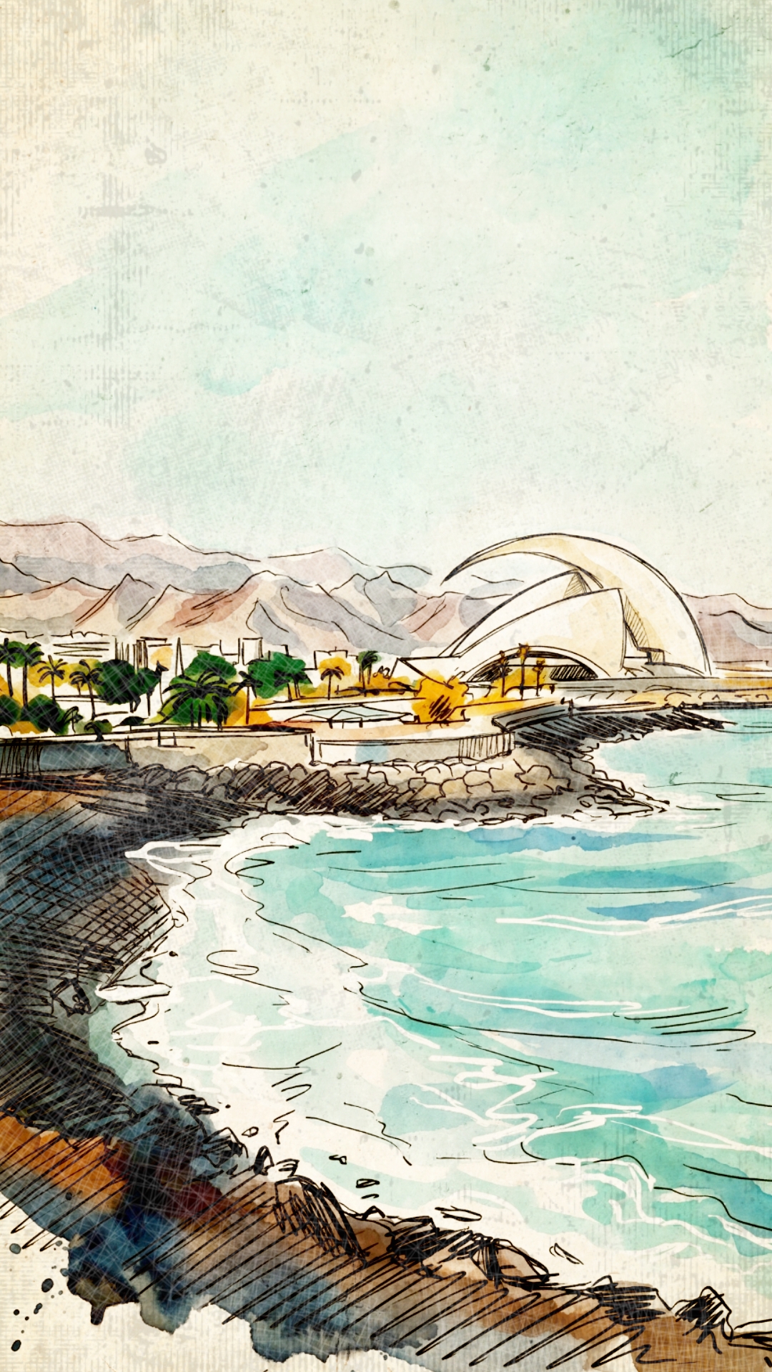 Illustration réalisée par Thierry de l'auditorium de Santa Cruz de Tenerife