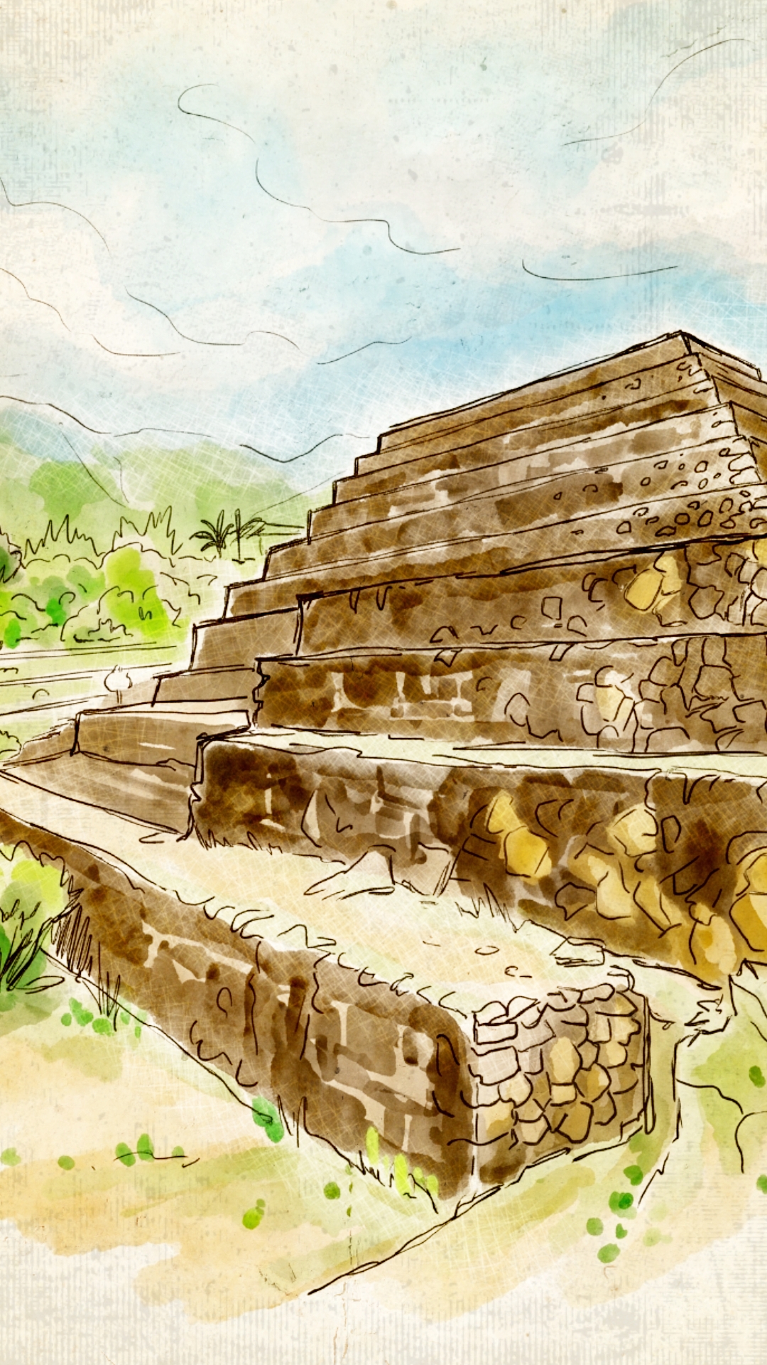Illustration des mystérieuses pyramides de Guimar